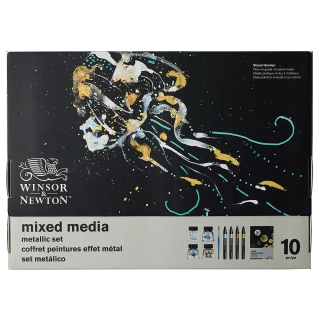 Winsor & Newton Mixed Media Set - Metallic set de mixed media metálico