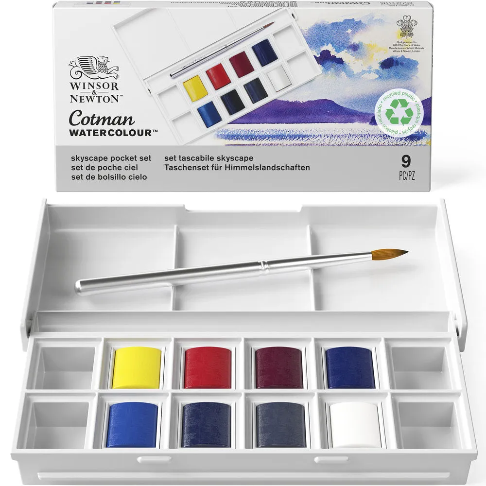 Winsor & Newton Cotman Skyscape set acuarela bolsillo 8 colores