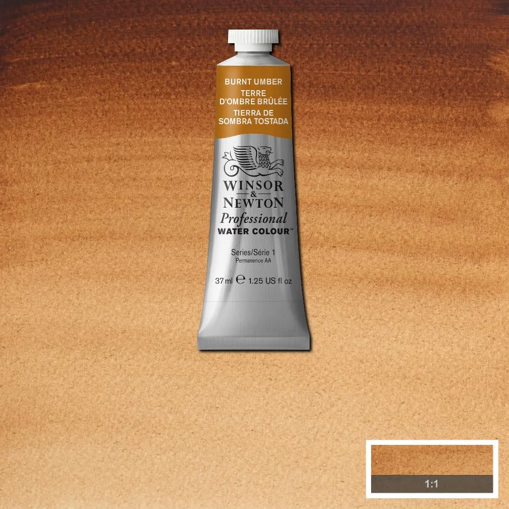 Winsor & Newton Professional Burnt Umber acuarela pardo oscuro