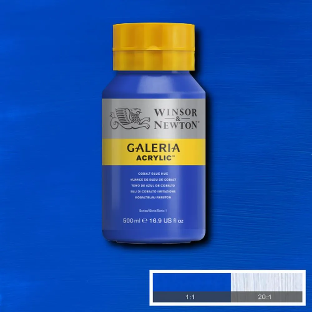 Winsor & Newton Galeria Cobalt Blue Hue acrílico azul limpio