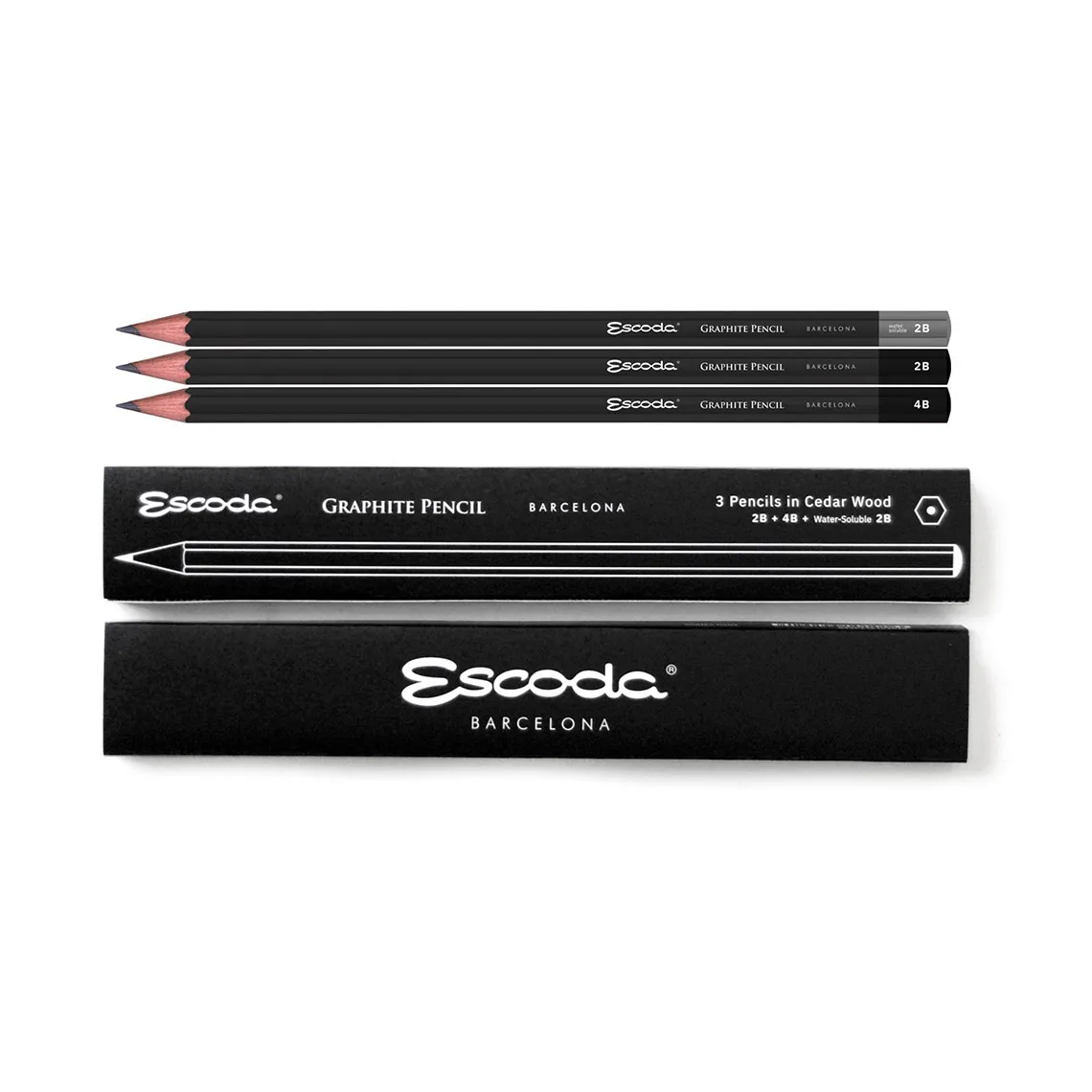 Escoda CD101 set lápices grafito 3 uds