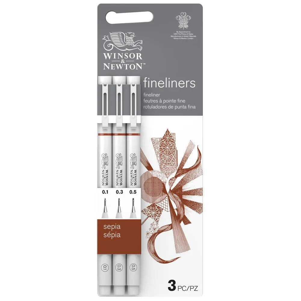 Winsor & Newton Fineliner set 3 rotuladores pigmento