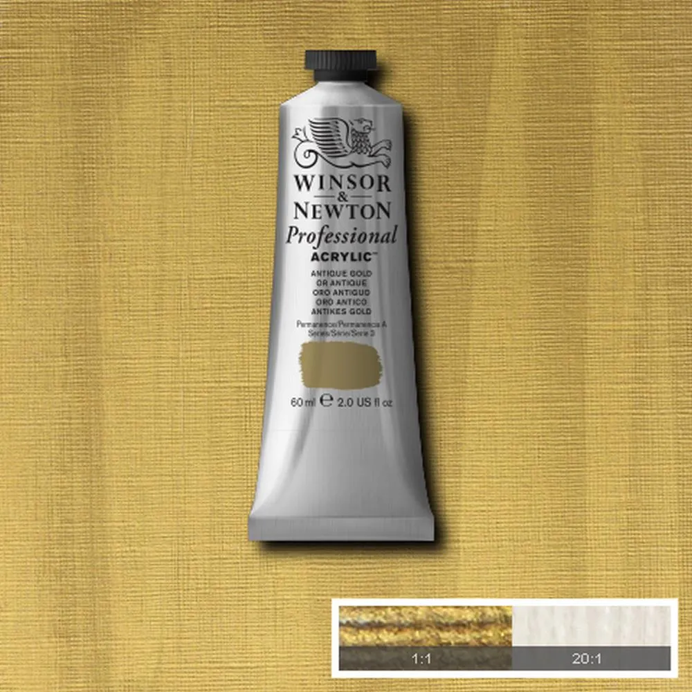 Winsor & Newton Professional Acrylic Antique Gold acrílico 60 ml dorado metalizado