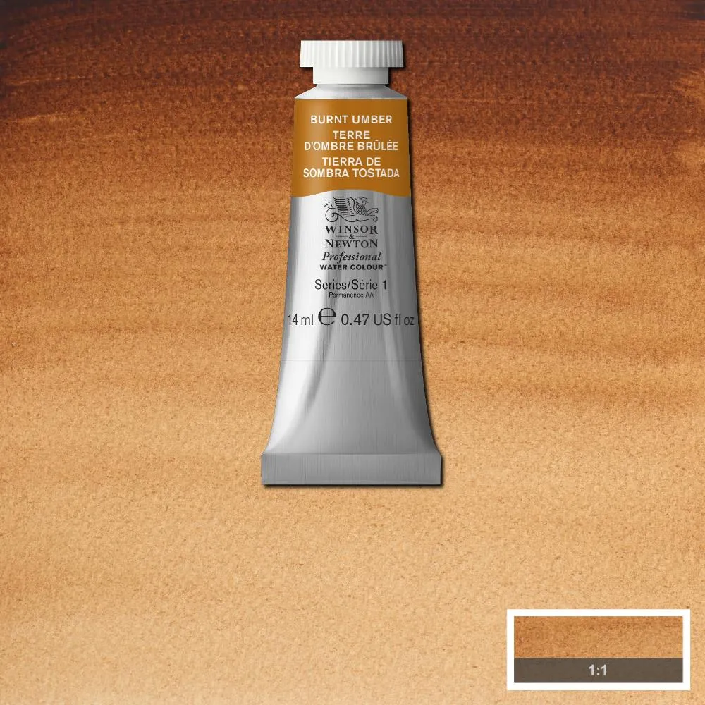 Winsor & Newton Professional Burnt Umber acuarela pardo oscuro