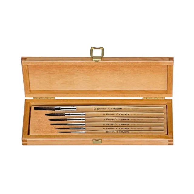 Escoda Natural 6500 set rotulación Deletrista gris