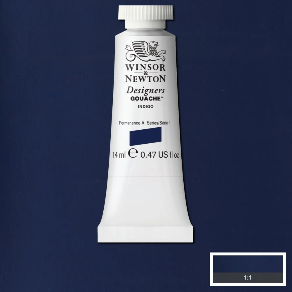 Winsor & Newton Designers Gouache Indigo gouache azul oscura 14 ml