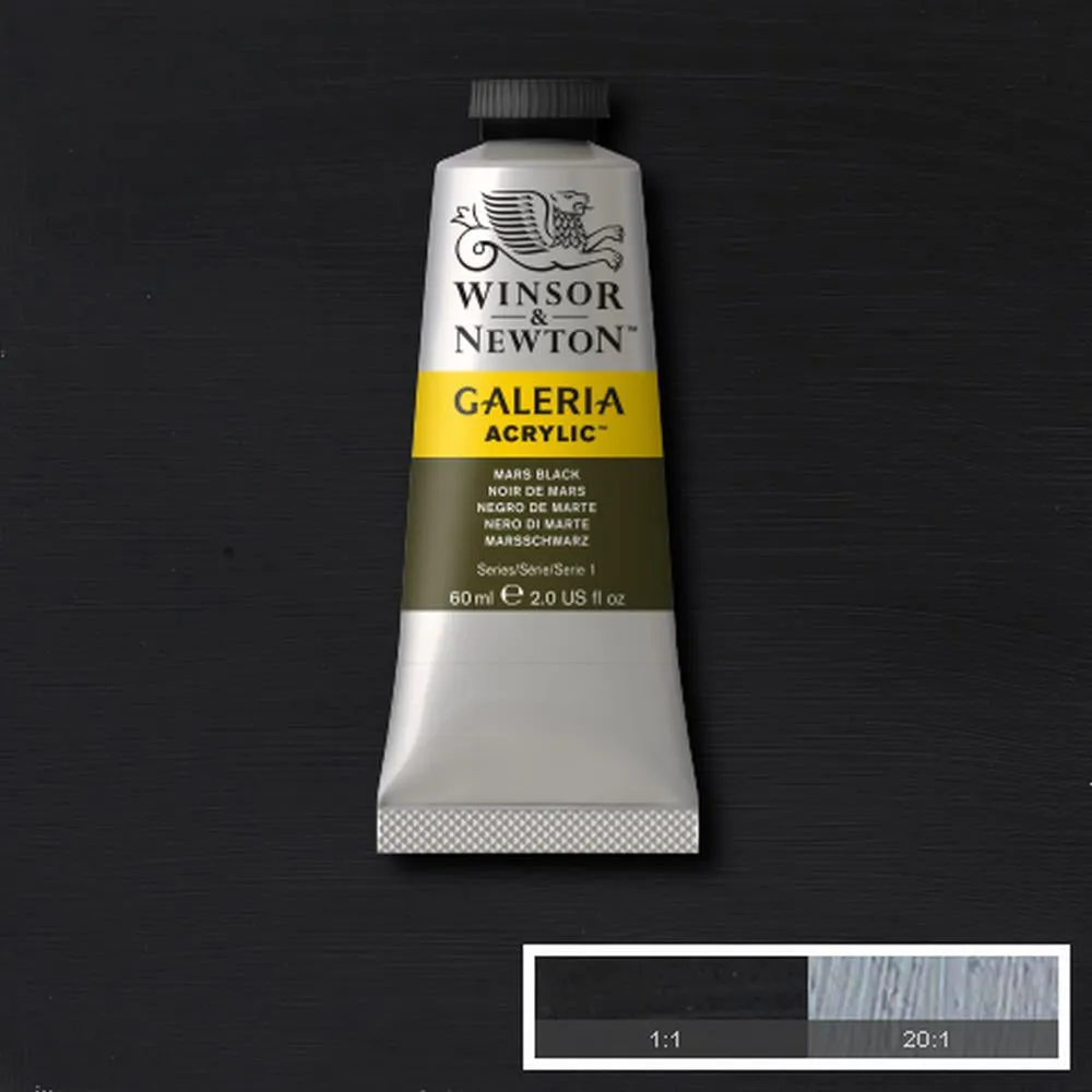 Winsor & Newton Galeria Mars Black acrílico negro denso
