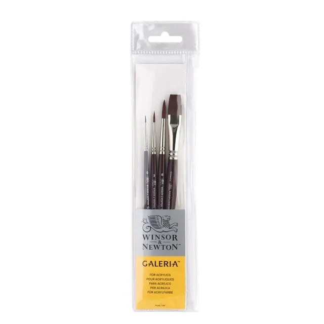 Winsor & Newton Galeria pinceles acrílico mango corto