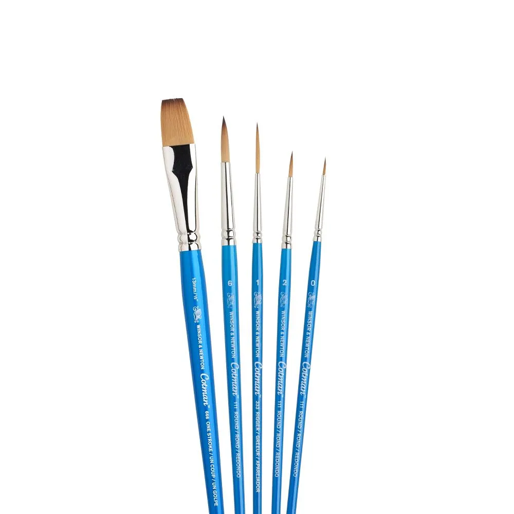 Winsor & Newton Cotman set 5 pinceles acuarela pelo mixto