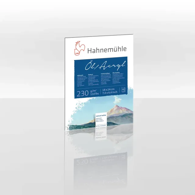 Hahnemühle bloc óleo acrílico 18x24 cm 230 g 10 hojas