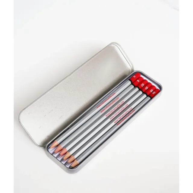 Hahnemühle Caja Lápices Grafito 6 Durezas Estuche Metal