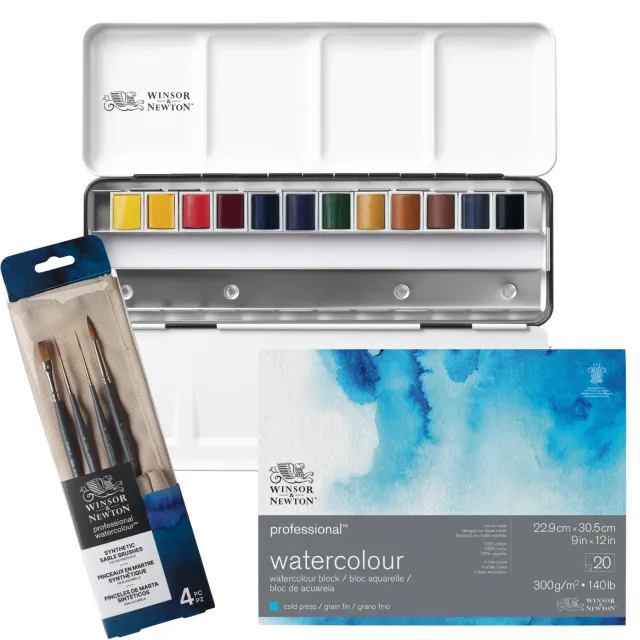 Winsor & Newton Professional Beginners Bundle set acuarela viaje