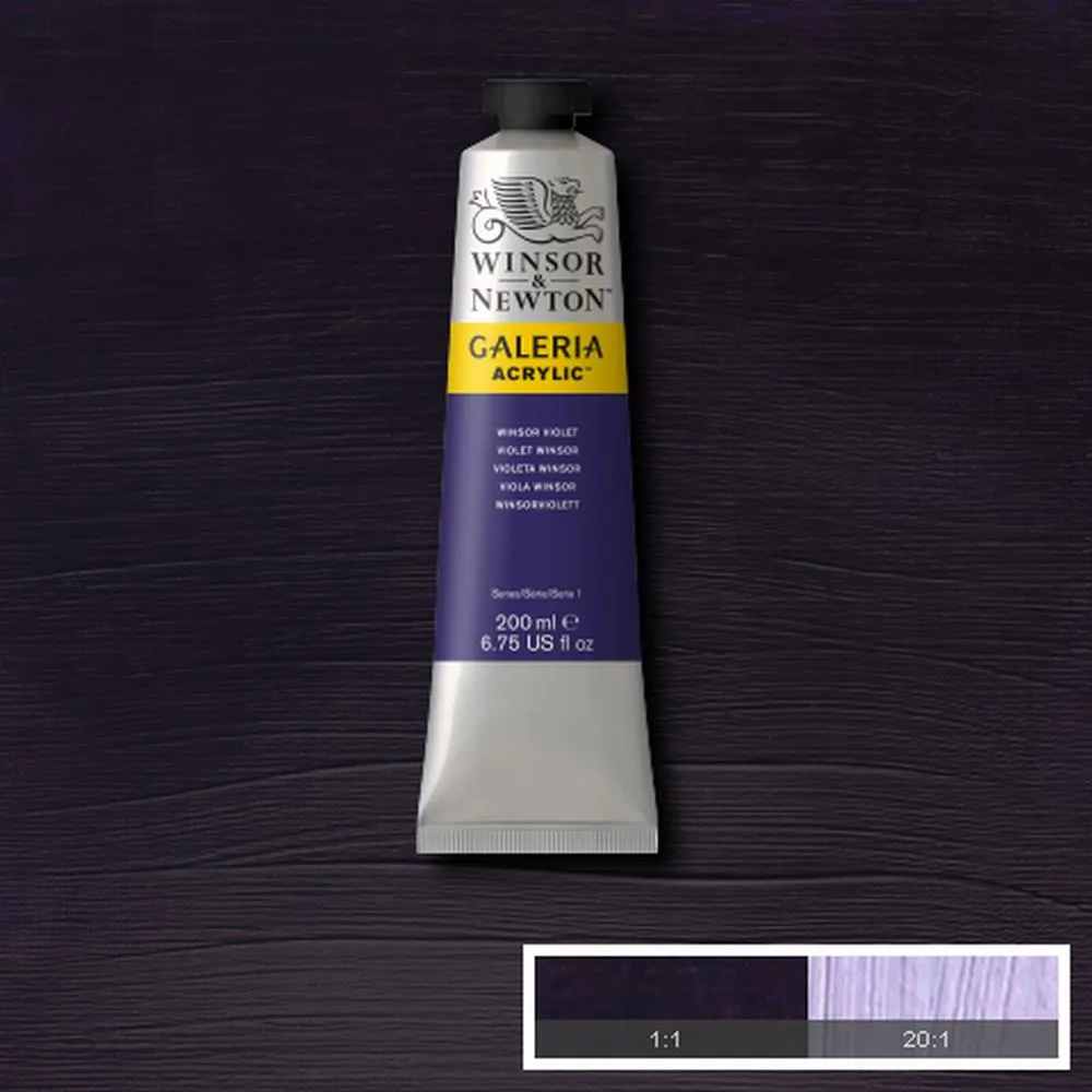 Winsor & Newton Galeria Winsor Violet pintura acrílica violeta vivo