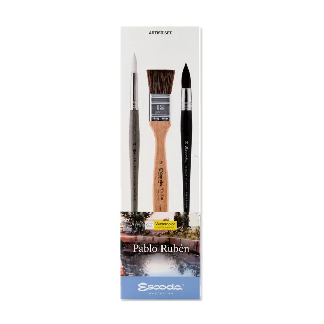 Escoda Reserva 8617-1 set pinceles acuarela Pablo Rubén