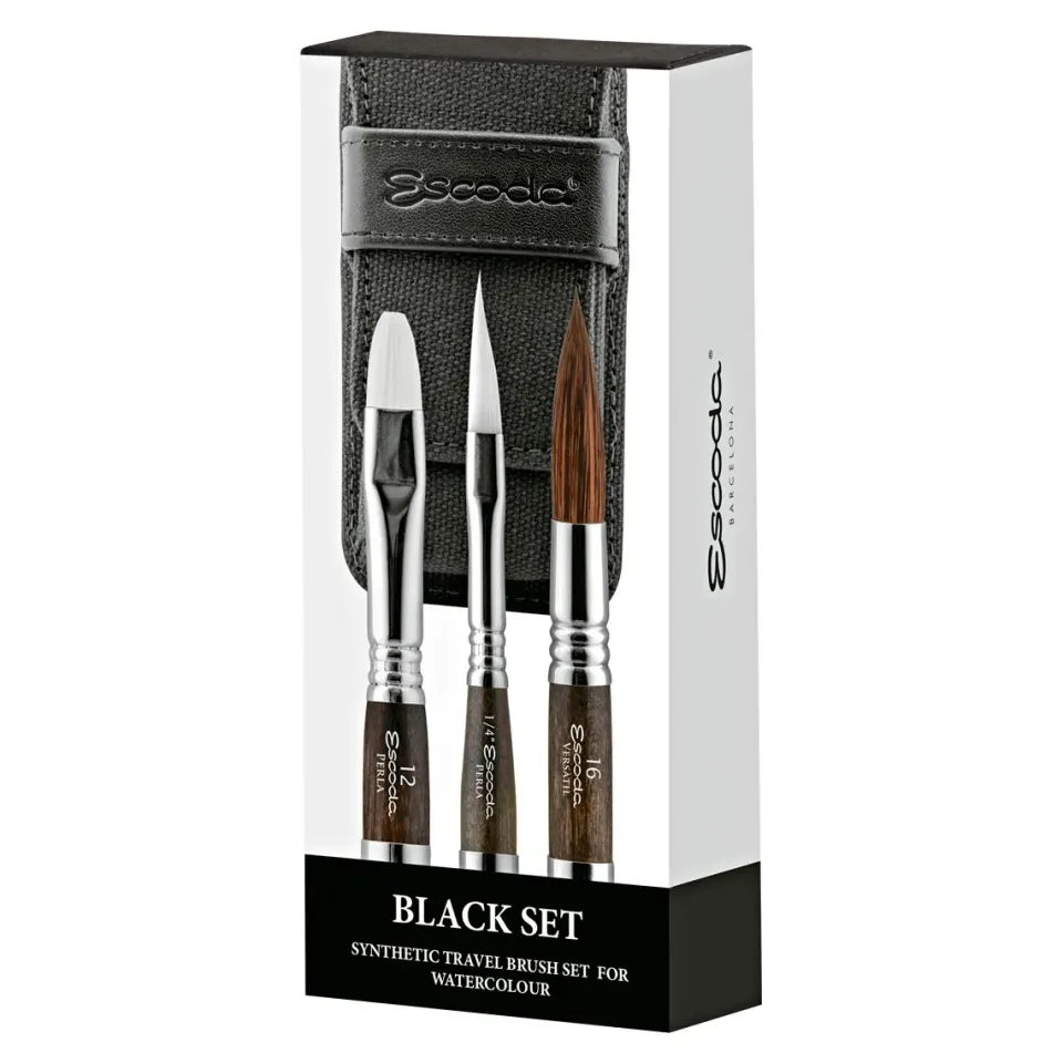 Escoda Versàtil 1272 set pinceles negro sintético