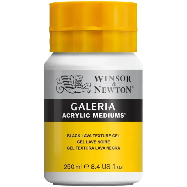 Winsor & Newton Galeria Black Lava gel textura negro 250 ml