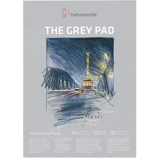 Hahnemühle The Grey Pad bloc dibujo 120 g/m² gris