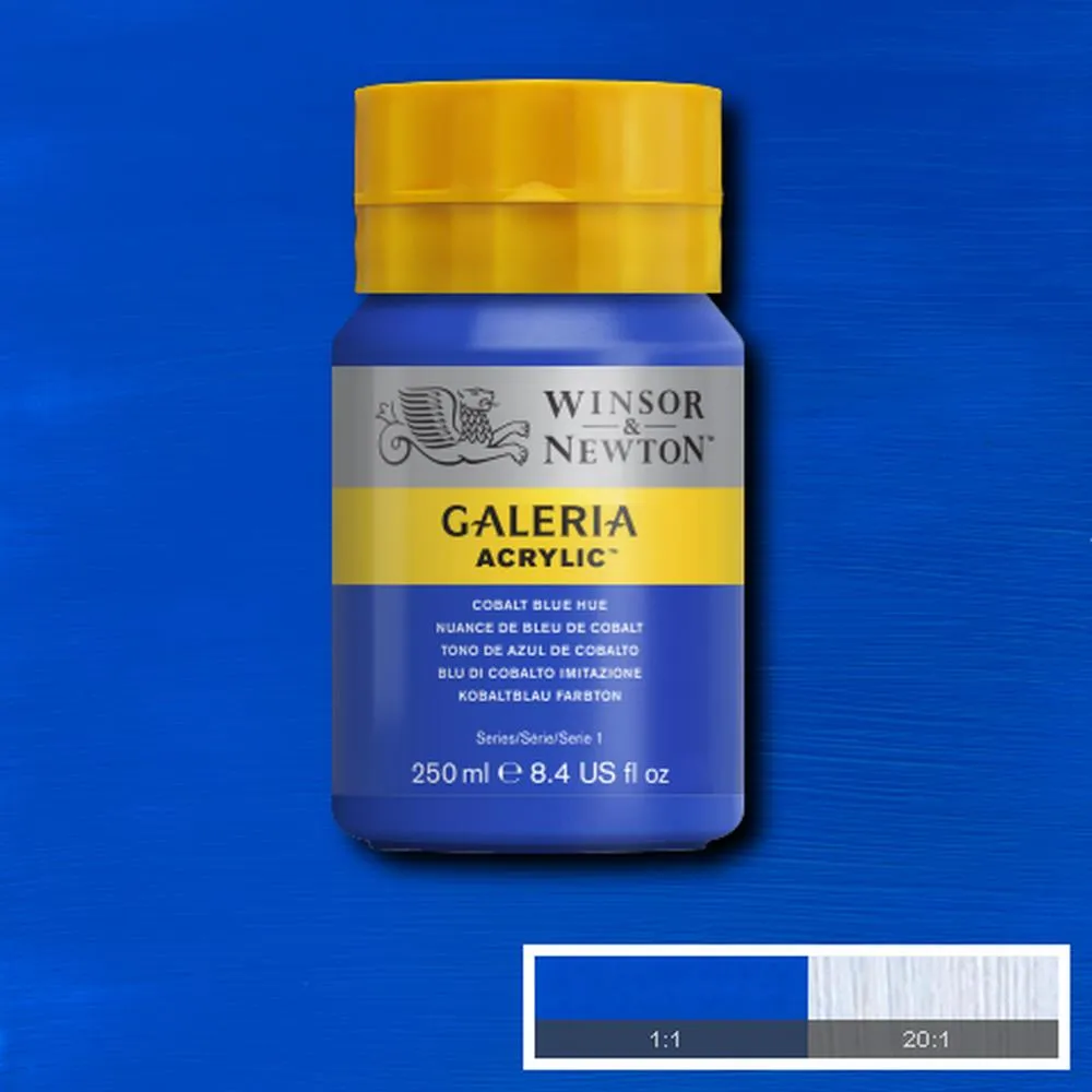 Winsor & Newton Galeria Cobalt Blue Hue acrílico azul limpio
