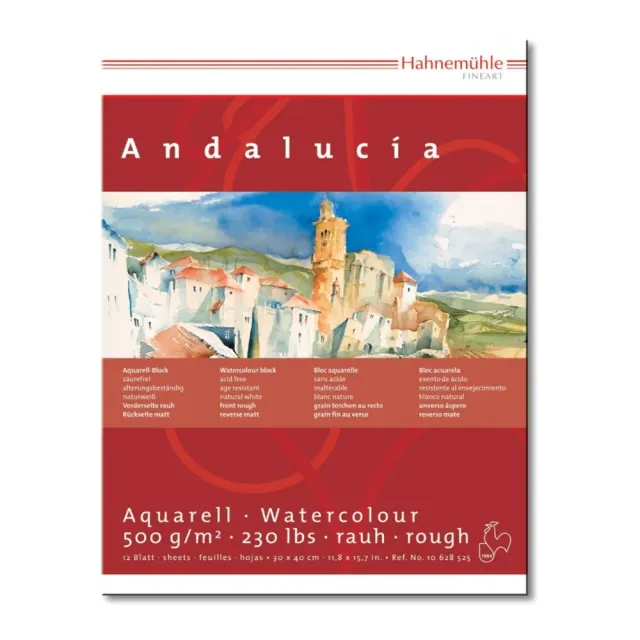 Hahnemühle Andalucía bloque acuarela 30x40 cm 500 g/m² 12 hojas