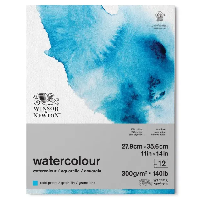 Winsor & Newton papel acuarela 300g grano fino