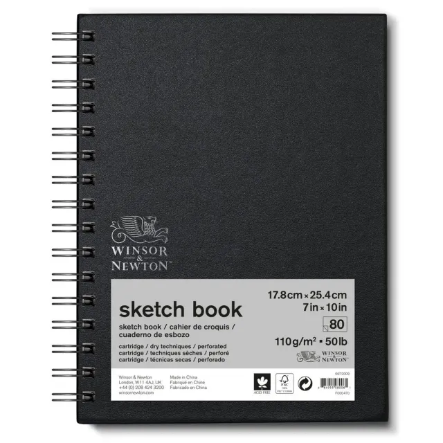 Winsor & Newton Sketch Book bloc de dibujo espiral 110g