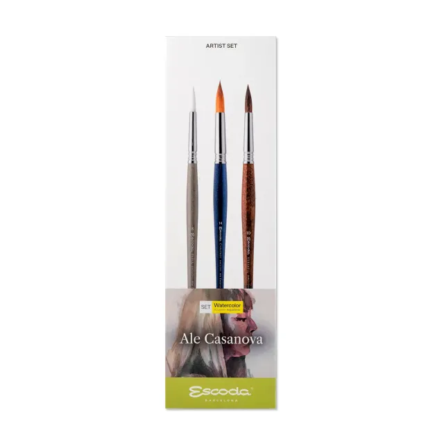 Escoda Reserva 8621-1 set pinceles acuarela Ale Casanova