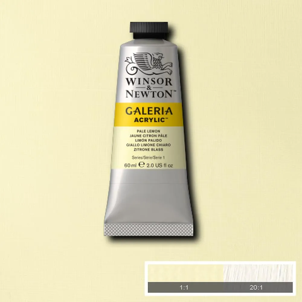 Winsor & Newton Galeria Pale Lemon acrílico 60 ml amarillo claro