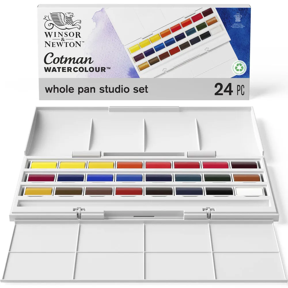 Winsor & Newton Cotman Studio Set 24 pastillas acuarela entera