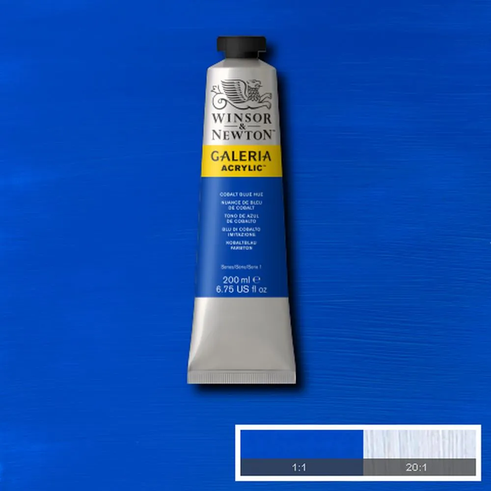 Winsor & Newton Galeria Cobalt Blue Hue acrílico azul limpio
