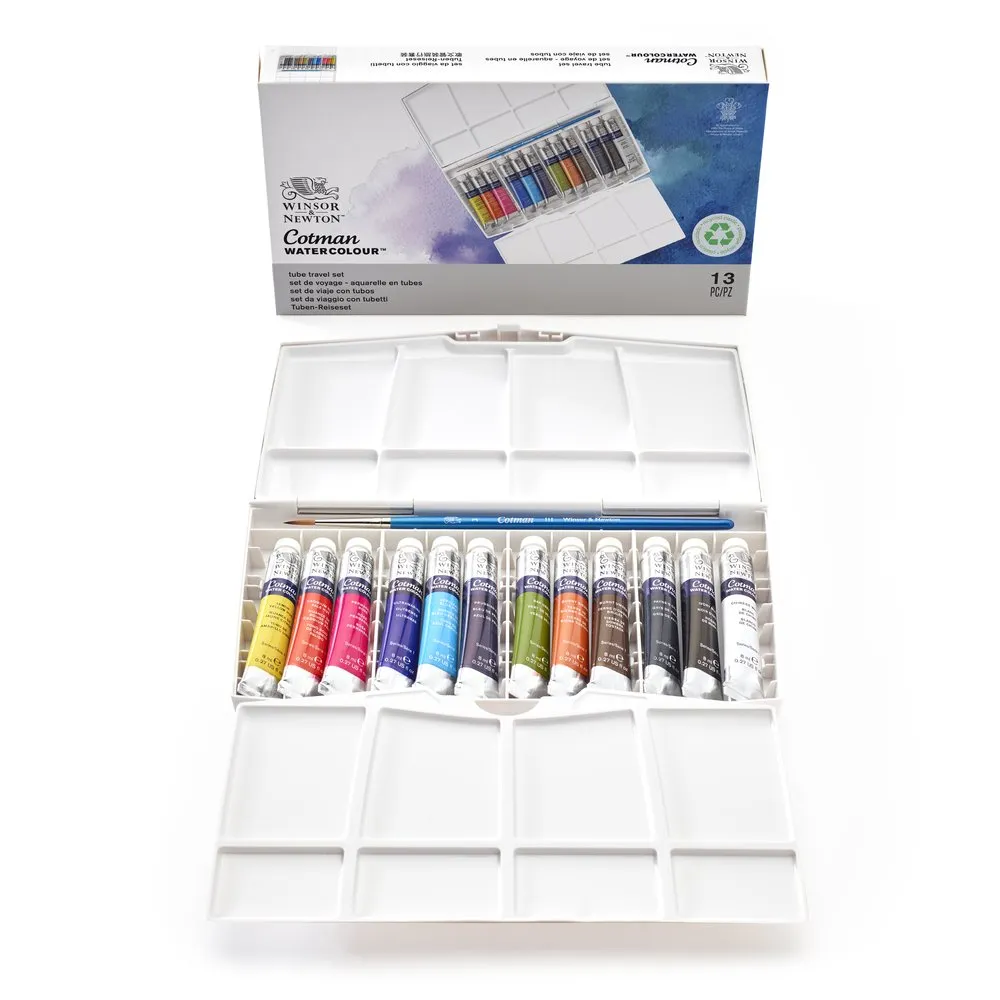 Winsor & Newton Cotman Painting Plus Tube Set acuarelas 12 tubos