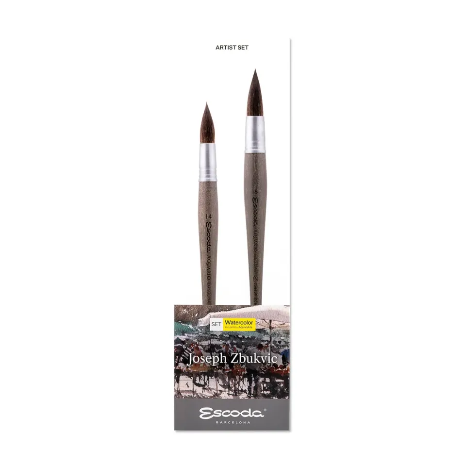 Escoda 8605-2 set de pinceles para acuarela Aquario Gold