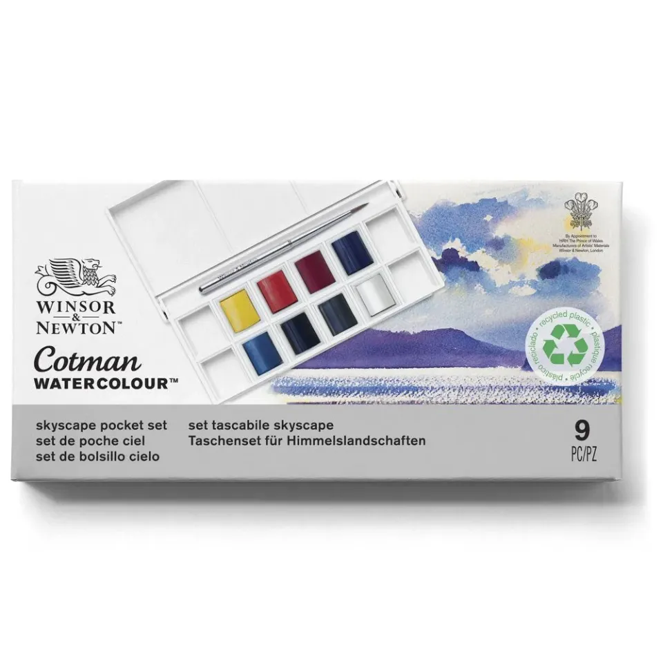 Winsor & Newton Cotman Skyscape set acuarela bolsillo 8 colores