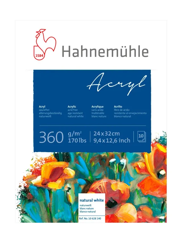 Hahnemühle 628140 bloque acrílico 24x32 cm celulosa